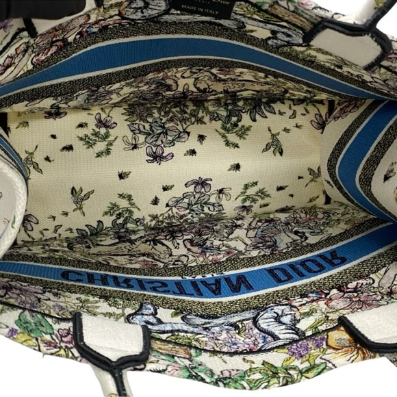 🌸Christian Dior Book Tote Floral Canvas Blue - Picture 4 of 9